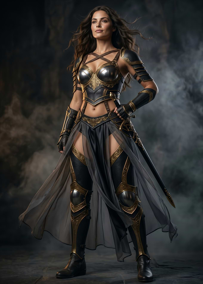 Warrior Woman in Armor