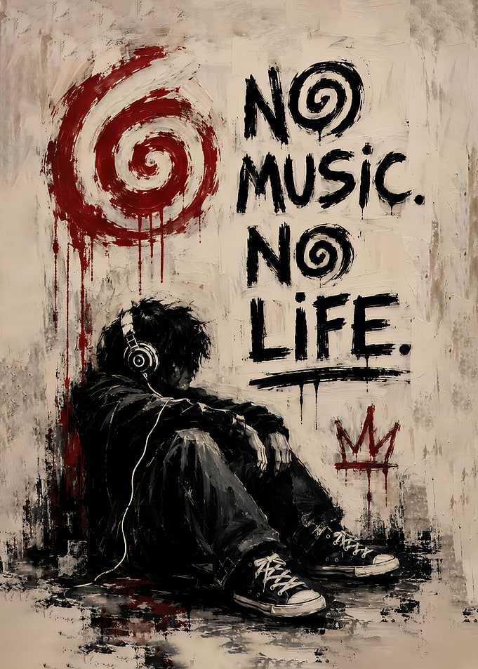 No Music No Life Graffiti Art