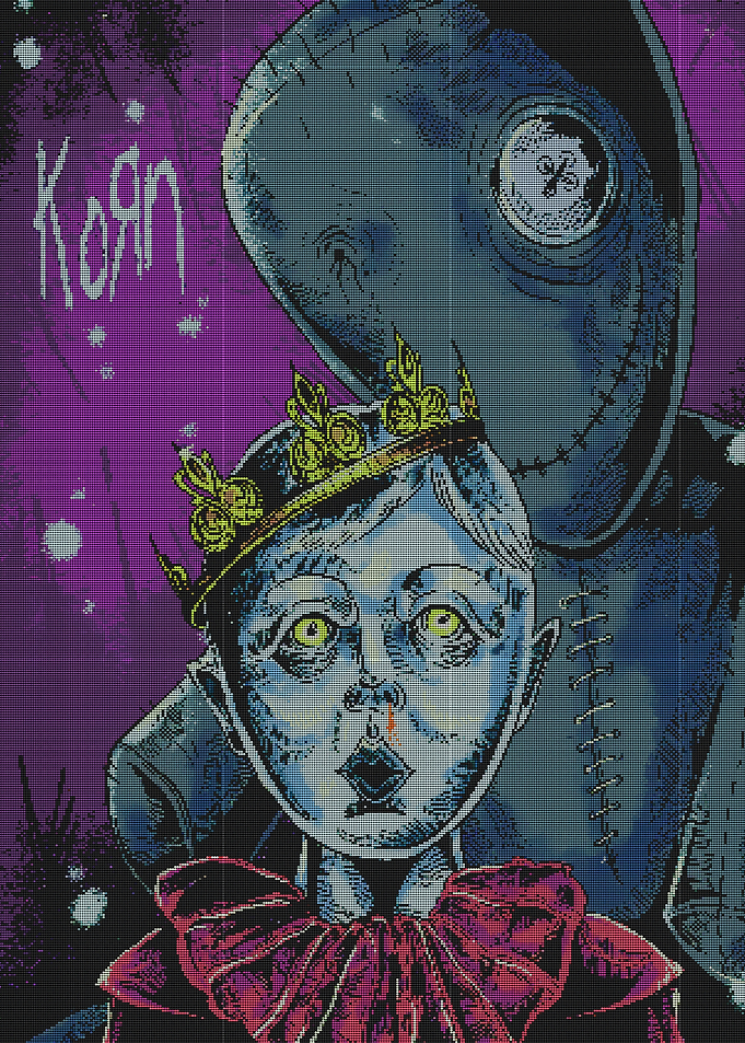 Korn Doll with Crown and Shadow Figure