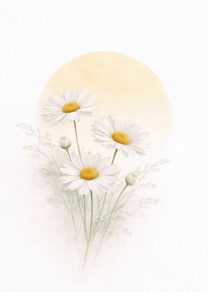 Minimal Daisy Botanical