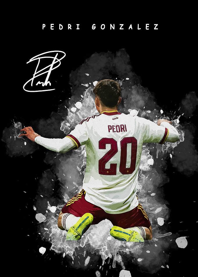 Pedri Gonzalez Soccer Player Art