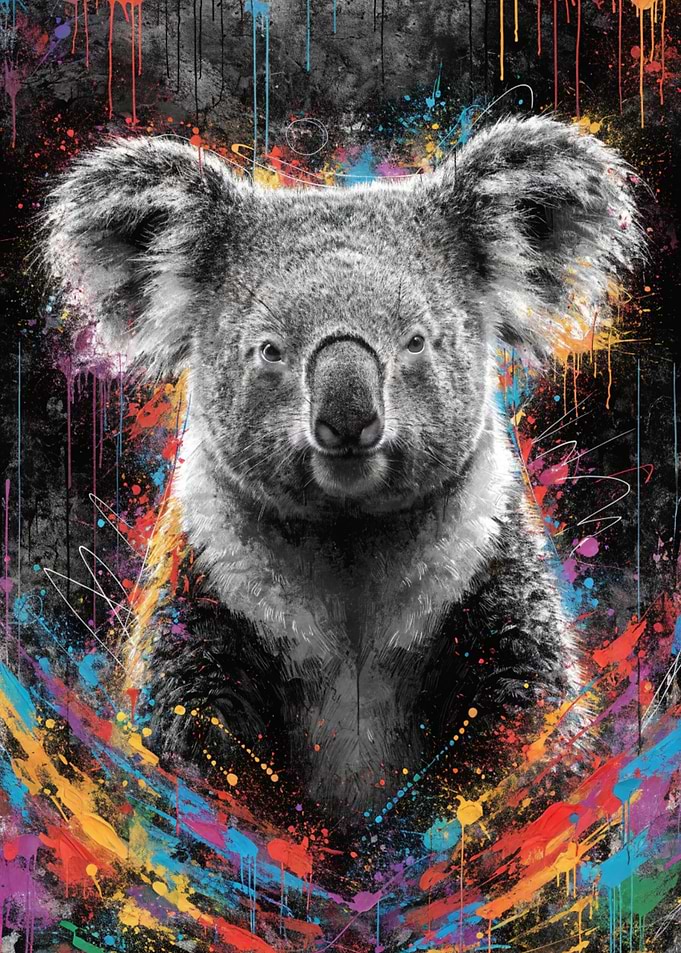 Graffiti Koala Portrait