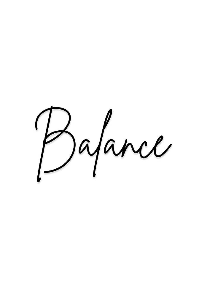 Minimalist Balance Typography