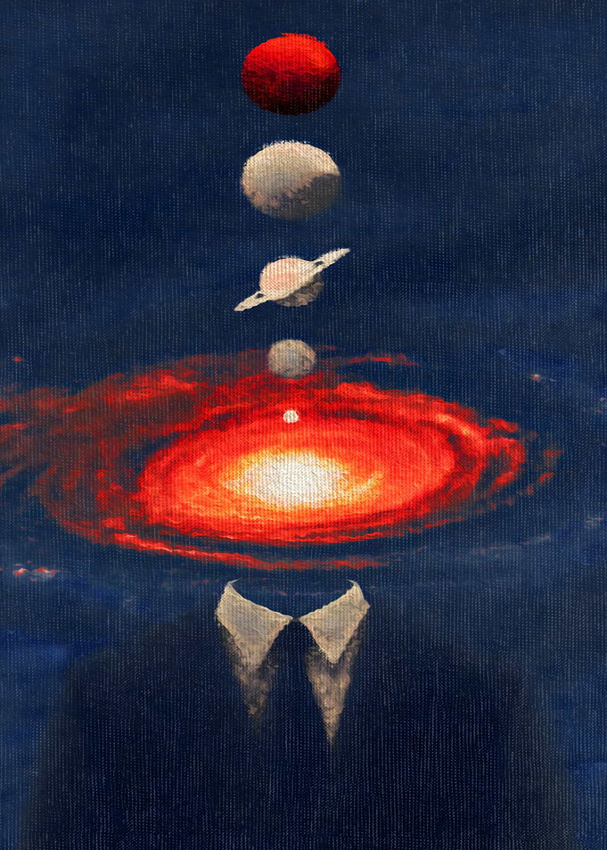 Cosmic Man in Suit