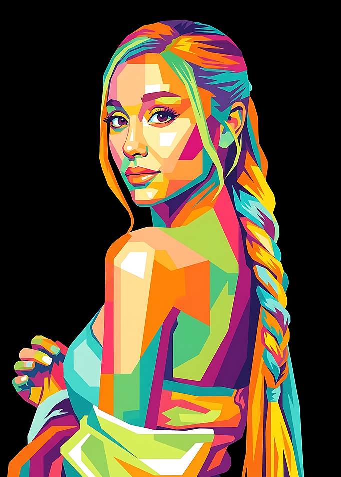 Ariana Grande Pop Art Portrait