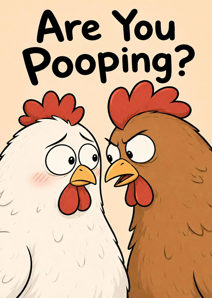 Are You Pooping? Funny Chickens