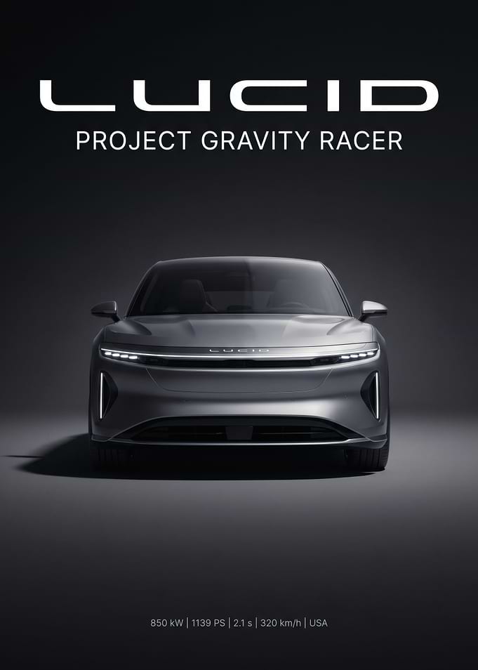Lucid Project Gravity Racer Car