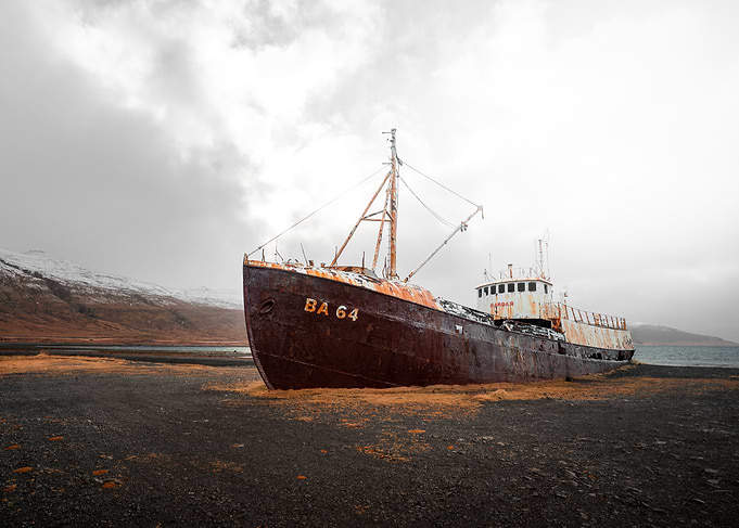 Gardar BA 64 Rusted Shipwreck