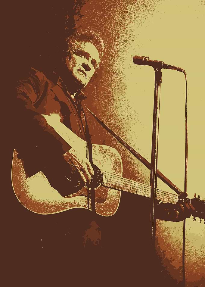 Johnny Cash Playing Guitar
