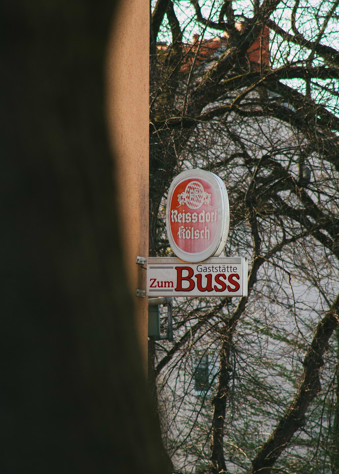 Reissdorf Kölsch and Zum Buss Sign