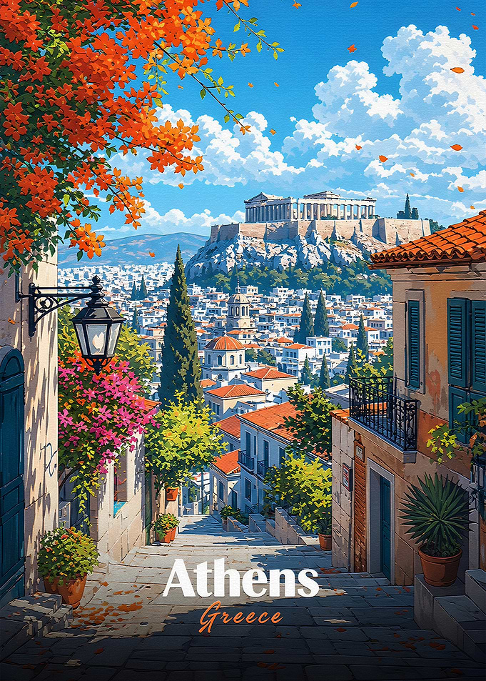 Athens cityscape with Acropolis