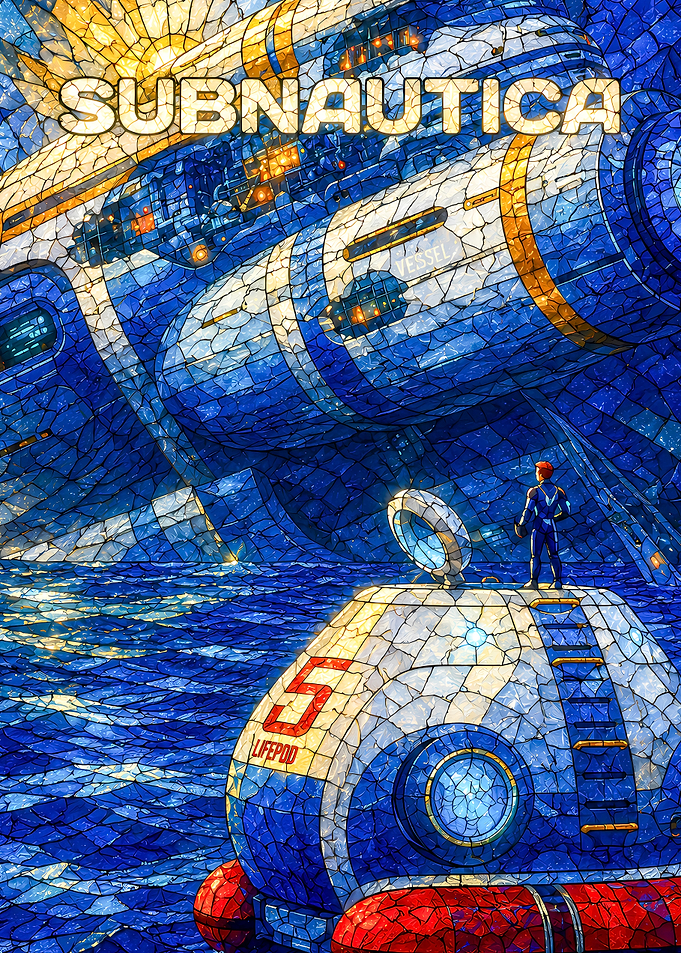 Subnautica Stained Glass Art