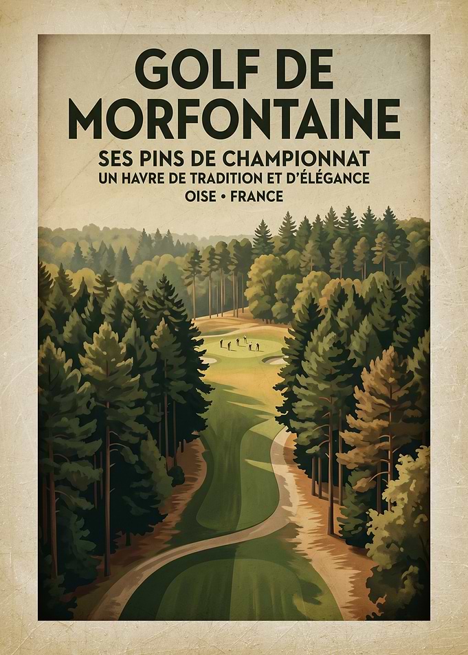 Golf de Morfontaine Vintage Poster