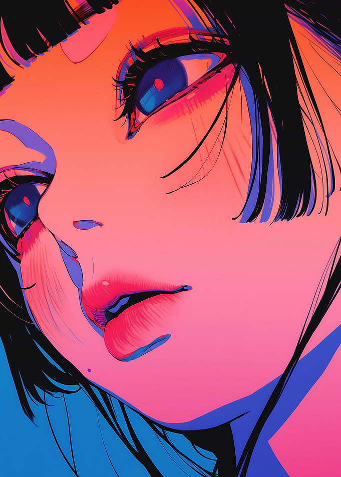 Close-up Anime Portrait