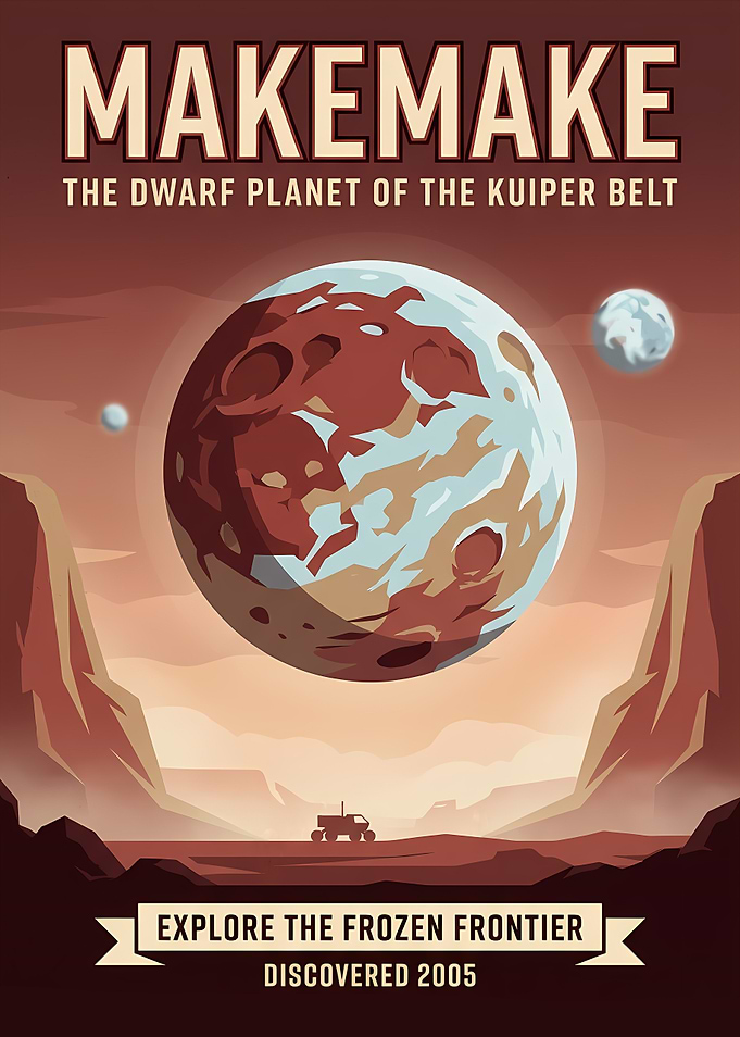 Makemake Dwarf Planet Poster