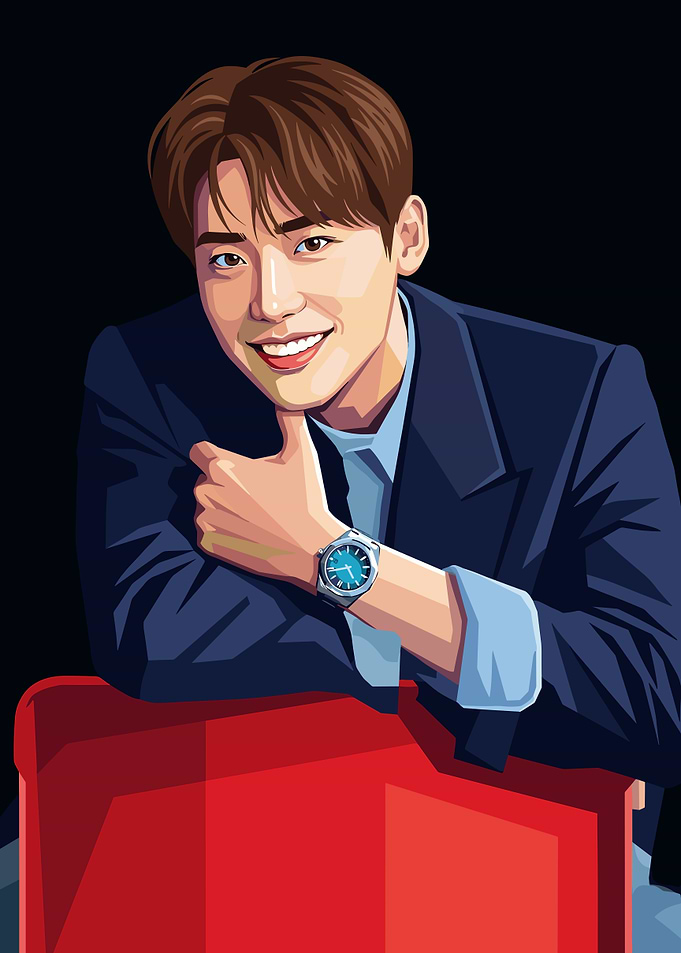 Stylized Portrait of a Lee Jong-Suk