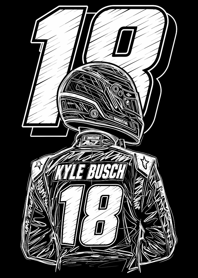 Kyle Busch 18 Racing Art