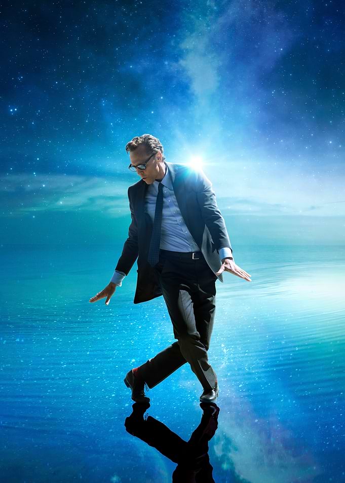 Man in Suit Dancing in Space