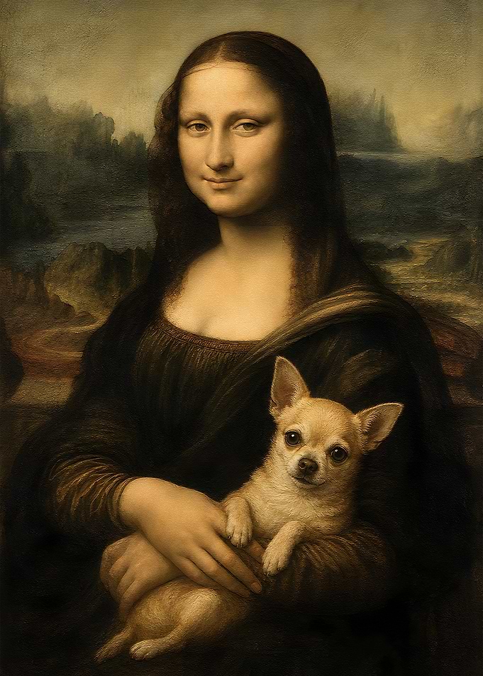 Mona Lisa with Chihuahua