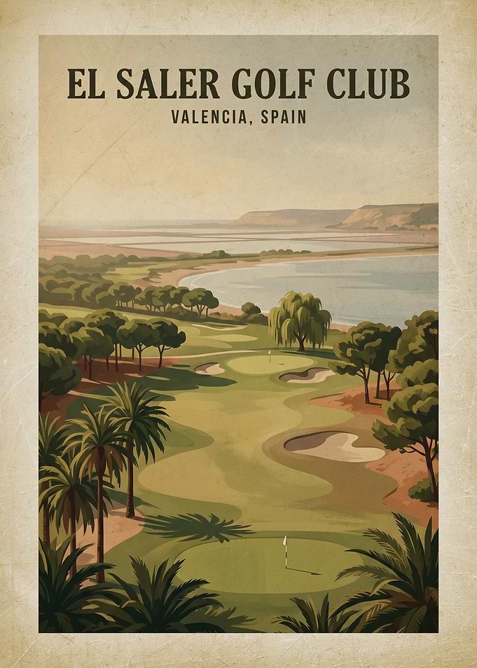 El Saler Golf Club Vintage Poster