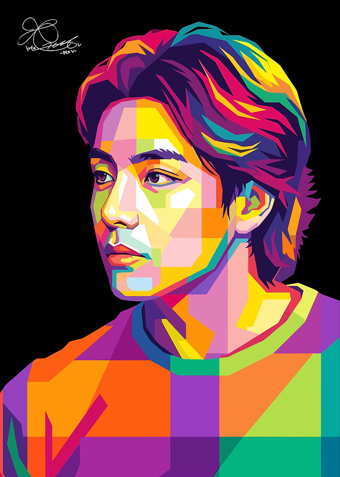 BTS V Pop Art Portrait