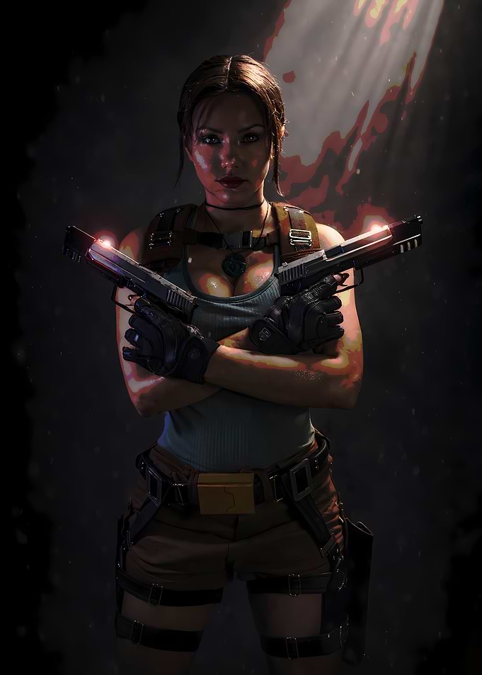 Lara Croft with Dual Pistols