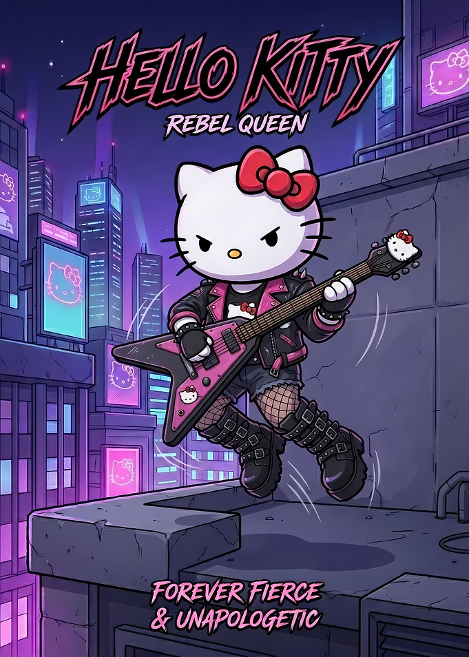 Hello Kitty Rebel Queen Rocker