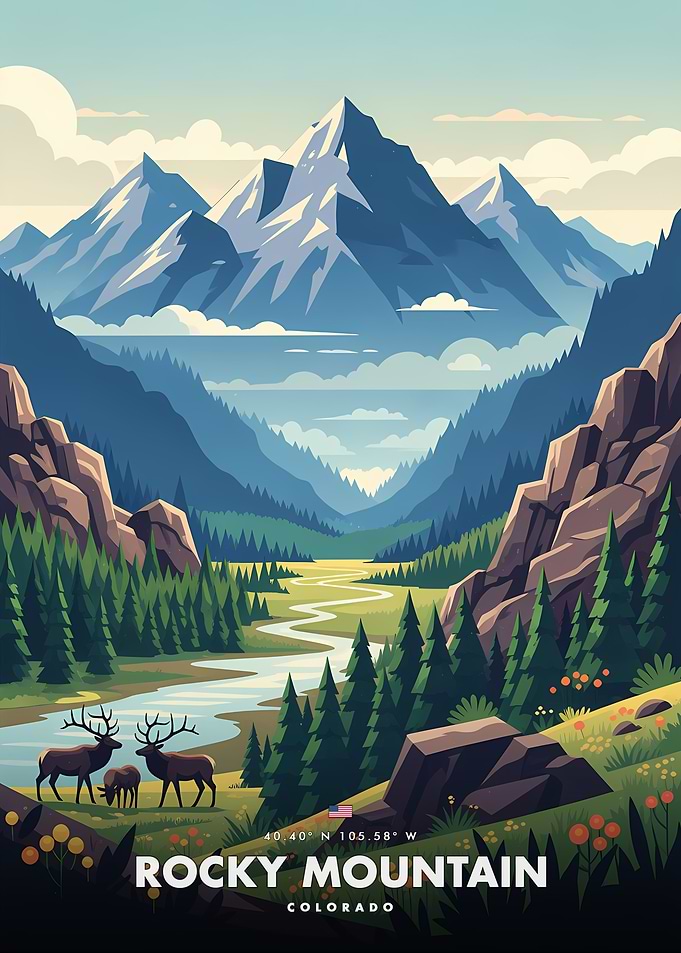 Rocky Mountain National Park Landscape