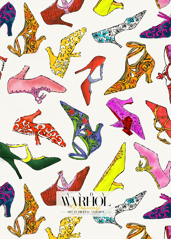 Warhol Drawings | Colorful Shoes