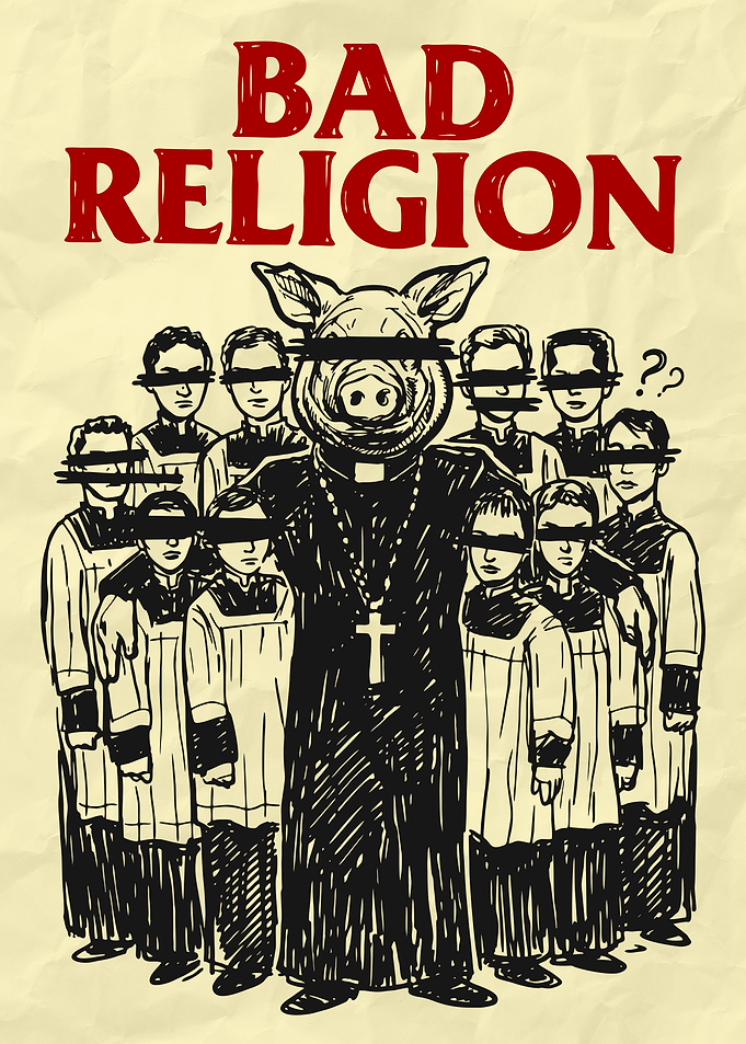 Bad Religion Pig Priest Illustration