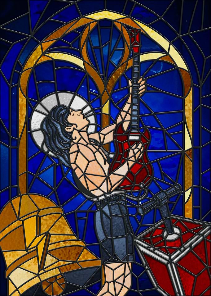 Stained Glass Rock Star