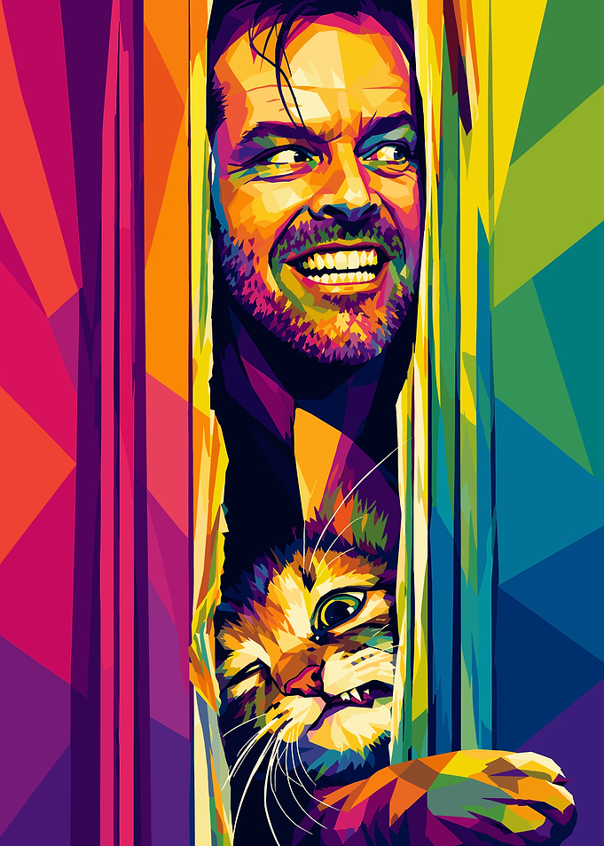Jack Nicholson and Cat Pop Art
