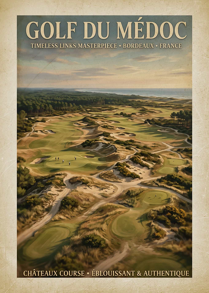 Golf du Médoc Vintage Poster