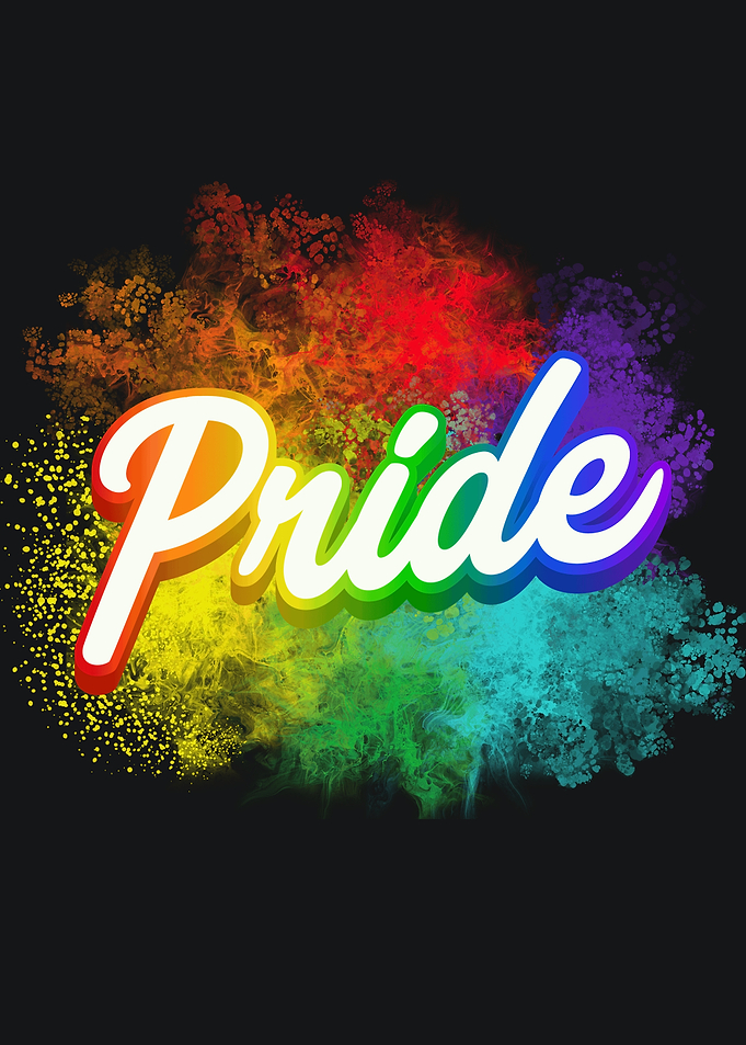 Pride Rainbow Splash Text Art colorful art