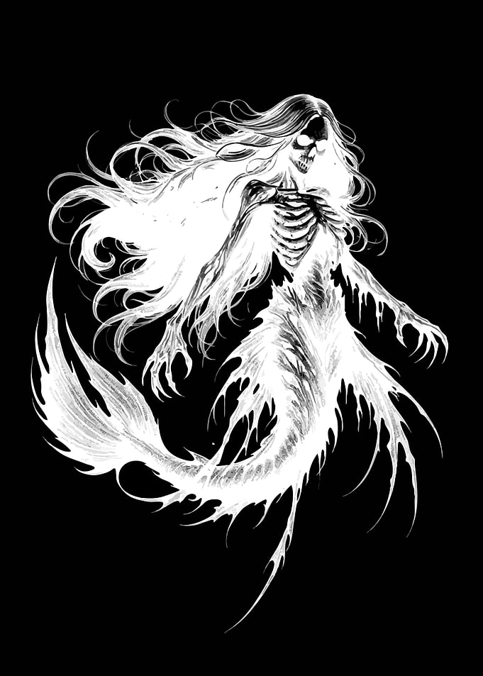 Skeleton Mermaid Ghost