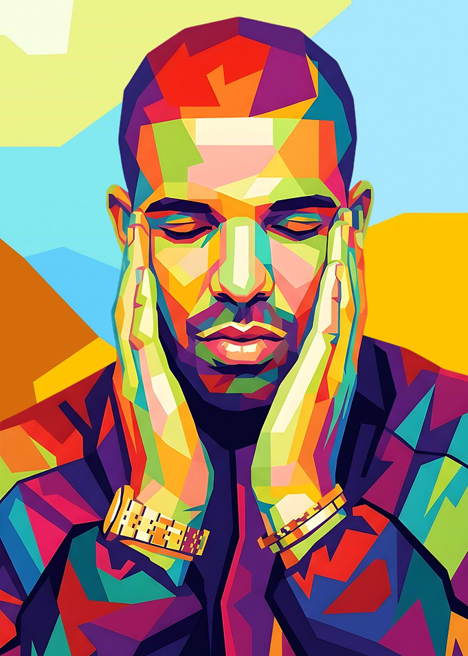 Drake Pop Art Portrait