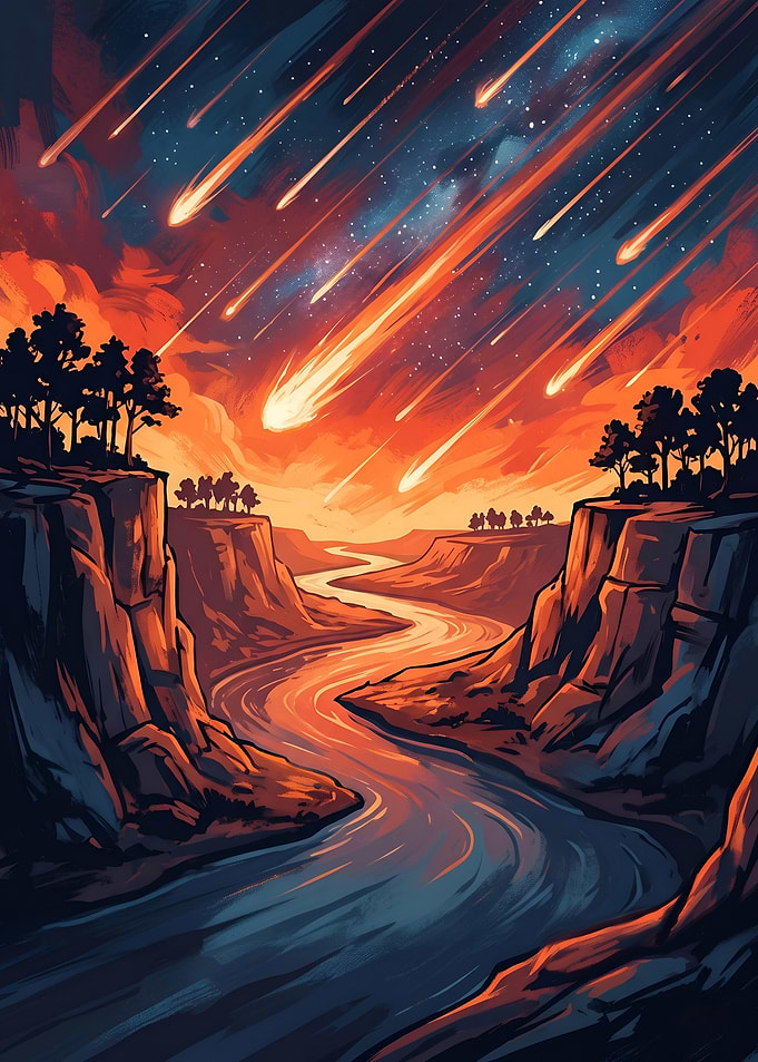 Meteor Shower Over Deep Canyon