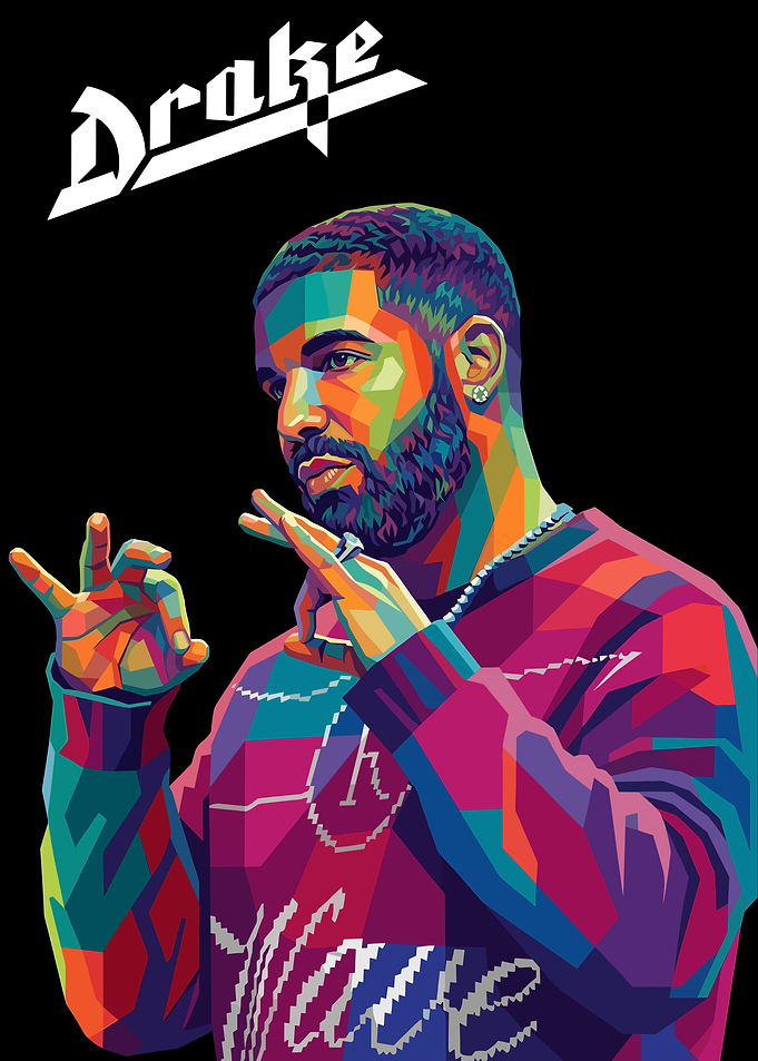 Drake Pop Art Portrait