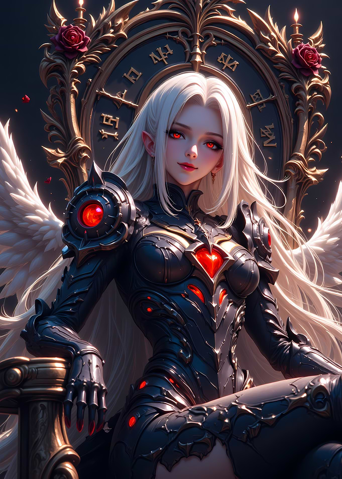 Dark Angel Queen on Throne