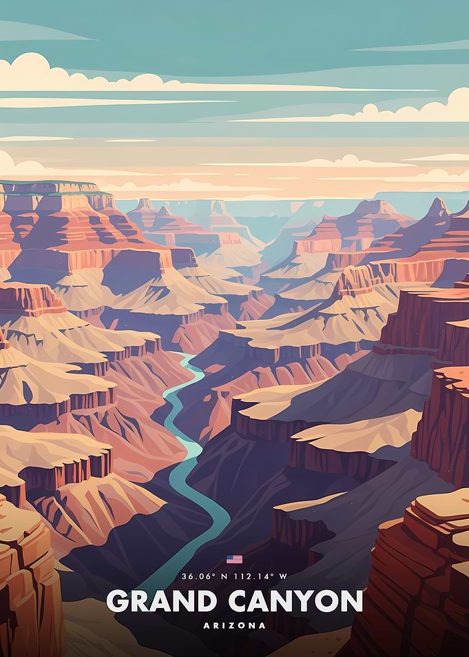 Grand Canyon Arizona Travel Poster
