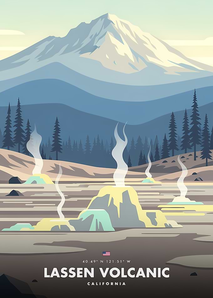 Lassen Volcanic National Park Poster