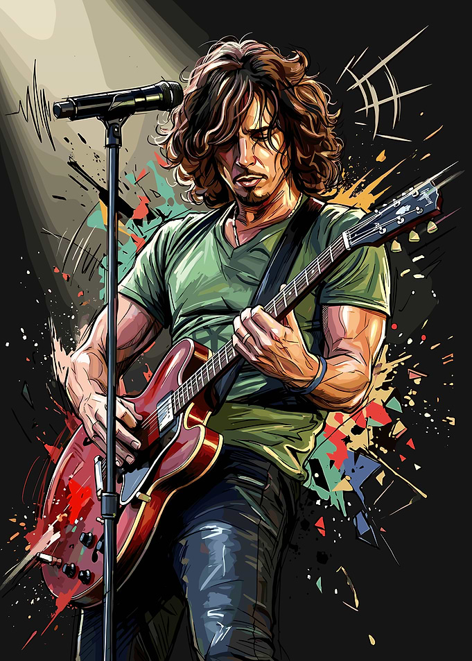 Chris Cornell Playing Guitar