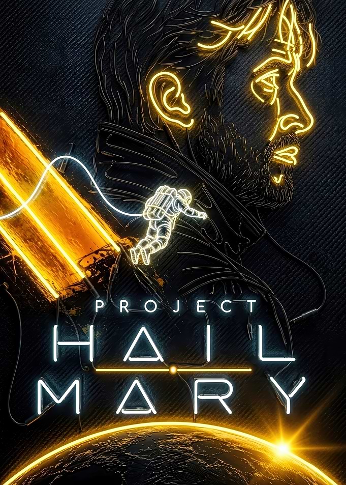 Project Hail Mary Neon Art