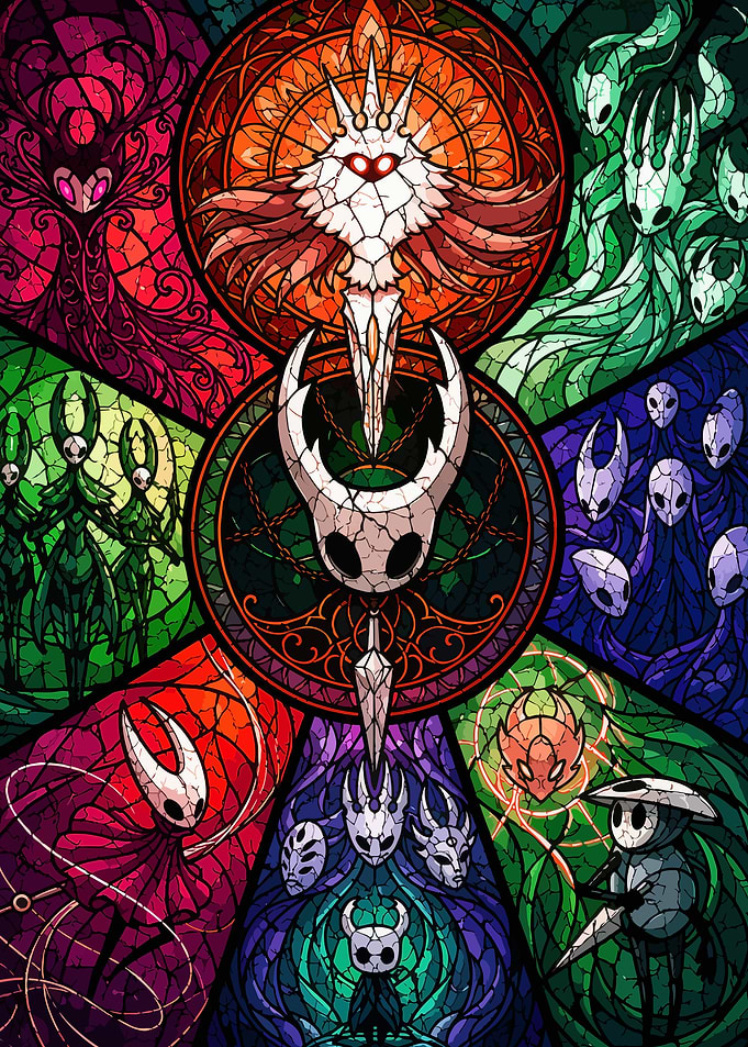 Hollow Knight Stained Glass Art