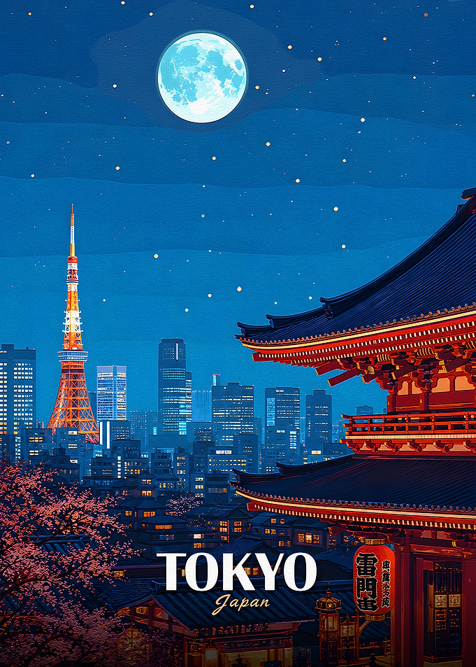 Tokyo Cityscape at Night