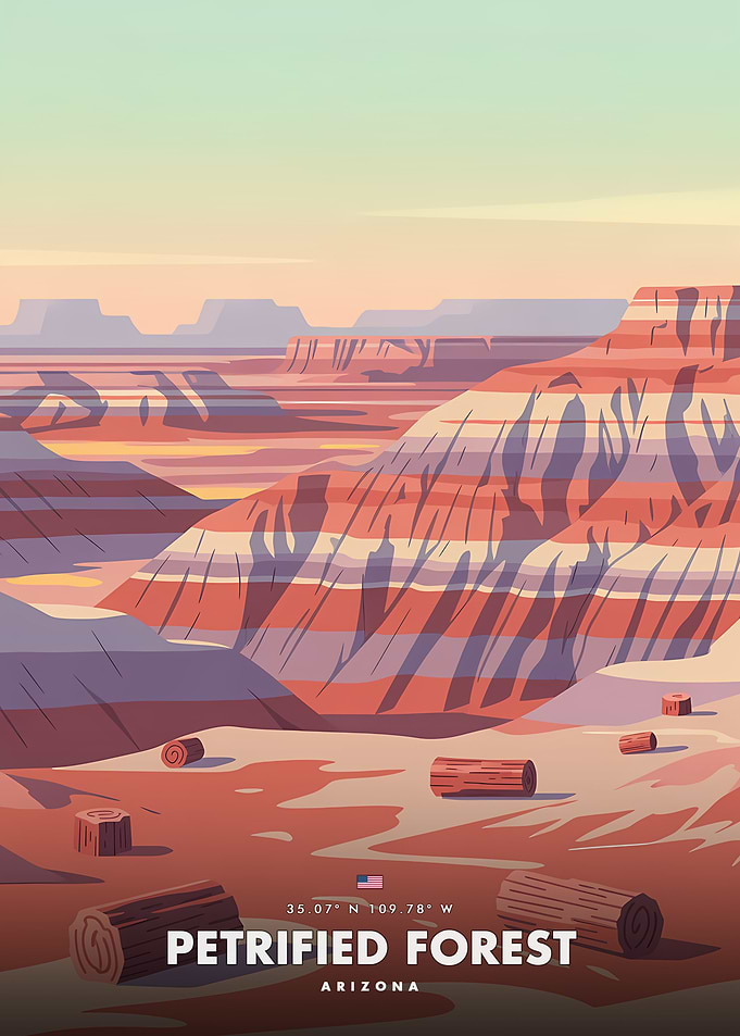 Petrified Forest Arizona Landscape