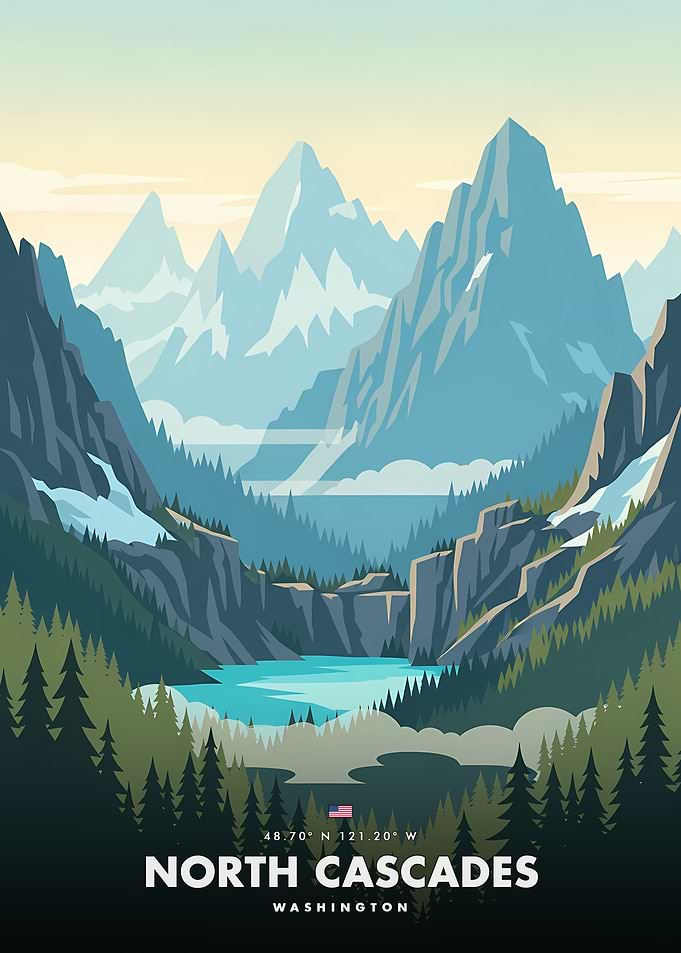 North Cascades National Park Poster