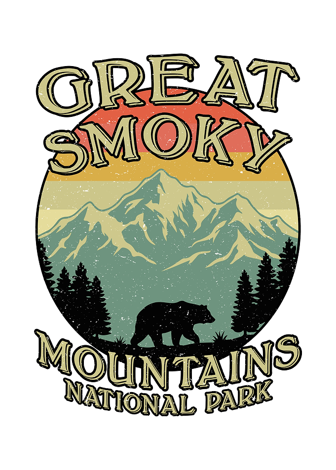 Great Smoky Mountains National Park Vintage Design