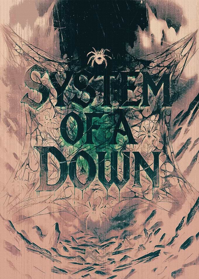 System of a Down Spider Web Art