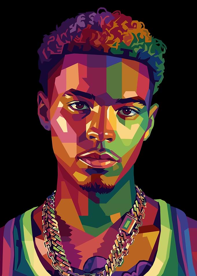 Colorful Portrait of a Lil Mosey